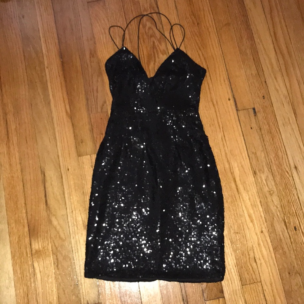 Black sequin dress
